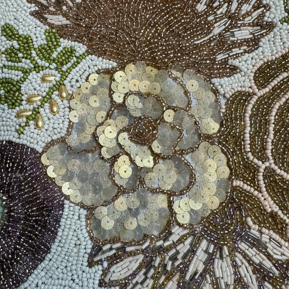 Pier 1 Imported Floral Beaded Placemat 14
